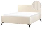 Doppelbett VALOGNES Beige - Schwarz - Creme - 172 x 109 cm