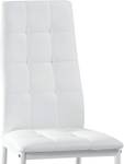 Set de 4 chaises Chelsea tapissées Blanc Blanc