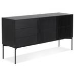 Mobilier Bureau CONVIV Noir - Bois massif - 160 x 82 x 160 cm