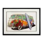 3D-Collage-Bild Volkswagen Van Vintage 2
