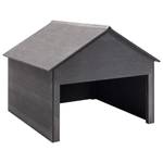 Garage de tondeuse à gazon 149036 Gris - Bois manufacturé - Matière plastique - 80 x 70 x 80 cm