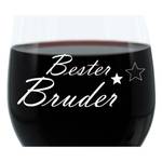 Bester Gravur-Weinglas Bruder