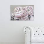 Acrylbild handgemalt Everlasting Flower Pink - Massivholz - Textil - 90 x 60 x 4 cm