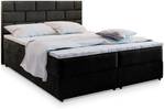 Boxspringbett KERLO Schwarz - Breite: 140 cm