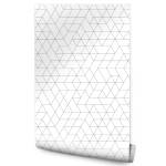 Papier Peint Motif Géométrique Mosaïque Noir - Blanc - Papier - Textile - 53 x 1000 x 1000 cm