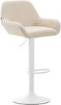 Tabouret de bar Braga Lot de 2 Blanc crème - Blanc