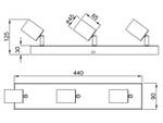 Deckenstrahler Minda Schwarz - Messing