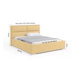 Doppelbett Polsterbett Cali Gold - Breite: 137 cm