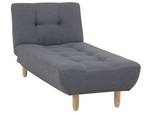 Chaise longue ALSTEN Gris foncé - Gris - Chêne clair