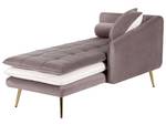 Chaiselongue GONESSE Braun - Gold - Taupe - Weiß