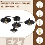 LED Deckenleuchte Quirin Schwarz - Metall - 57 x 19 x 61 cm