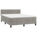 Boxspringbett 3017268-20 Hellgrau - 144 x 193 cm