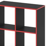 Meuble de rangement cube Tetra 36613 Noir - Rouge