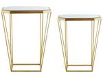 Couchtisch SIERRA 2-tlg Gold - Glas - 45 x 50 x 26 cm