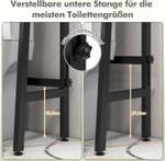 Toilettenregal NM9185 Schwarz