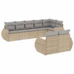 Gartensitzgruppe K675(8-tlg) Beige - Massivholz - 34 x 53 x 55 cm