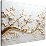 KUNSTDRUCK Golden Branch 1 120 x 80 cm