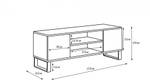 TV-Schrank mit 2 Türen und 1 Weiß