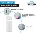 Kleiderschrank mit Aufsatz ELIZA 2D Eiche Hell Dekor - Weiß