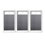 3 x Plissee Rollo grau 80x130 cm 80 x 130 cm