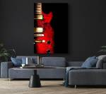 -Gitarren -Wandkunst E Rote