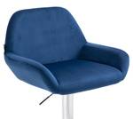 Barhocker Braga Samt blau / chrom Blau