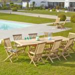 Gartenlounge MIDLAND (Set 9) Braun - Massivholz - 100 x 75 x 180 cm