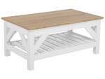 Table basse SAVANNAH Marron - Blanc - Bois manufacturé - 101 x 46 x 60 cm