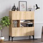 Buffet Krista Beige - Bois manufacturé - 35 x 125 x 100 cm