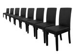 Lot de 8 Chaises Brevik rembourées Noir