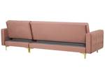 Ecksofa ABERDEEN Gold - Pink - Armlehne davorstehend rechts - Ecke davorstehend rechts - Schlaffunktion davorstehend links