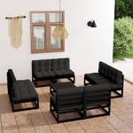 Gartenmöbel Set 3009870-2 (9-teilig) Anthrazit - Schwarz