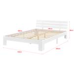 Cadre de Lit Nivala en bois de pin Blanc - Largeur : 144 cm