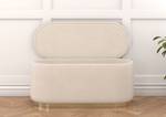 Ovaler Pouf Scarlett Beige