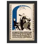 Bilderrahmen Poster 1923 Concert Halls Schwarz