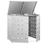 Mülltonnenbox 3000237 Silber - Metall - 78 x 115 x 138 cm