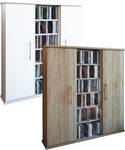 Holz CD DVD Stand Santo Glast眉r Regal