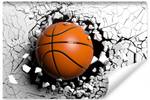 Fototapete BASKETBALL Rissige Wand 3D 300 x 210 x 210 cm