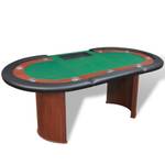 Table de poker 292052 Vert - Bois manufacturé - 107 x 81 x 208 cm