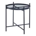 Table d'appoint Lier Noir - Verre - 42 x 46 x 42 cm