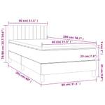 Boxspringbett 3017290-17 Dunkelgrau - 80 x 203 cm