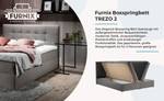 Boxspringbett TREZO 2 180 LS98 Grau Grau - Holzwerkstoff - 186 x 104 x 206 cm