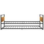 Ausziehbett 324748 Schwarz - Holzwerkstoff - Metall - 94 x 72 x 208 cm