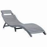 Chaise longue 45959 Gris - Bois massif - Bois/Imitation - 60 x 51 x 190 cm