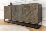 Sideboard SNAKE Braun - Metall - Massivholz - Holzart/Dekor - 160 x 75 x 38 cm