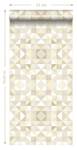 Tapete kubistisches Muster 7050 Beige