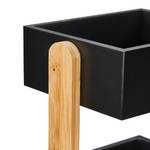 Schreibtisch Organizer 2 Fächer Schwarz - Braun - Bambus - Holzwerkstoff - 22 x 25 x 17 cm