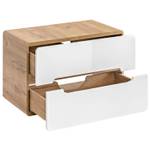 Waschtisch Set mit Keramik-Waschtisch Weiß - Holzwerkstoff - 80 x 67 x 46 cm