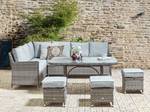 Lounge Set LACONA 5-tlg Grau - Polyrattan - 175 x 60 x 233 cm