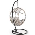 Hängesessel LORETO Grau - Rattan - 202 x 69 x 85 cm